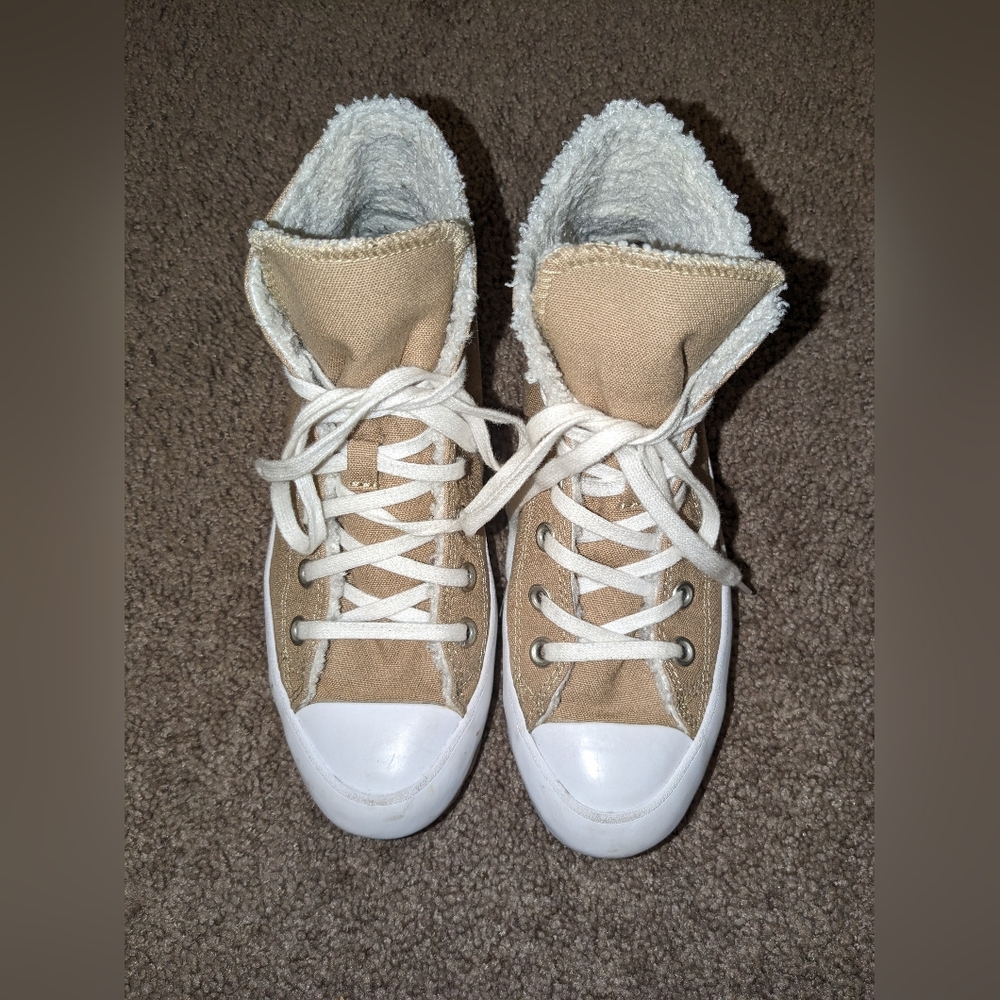 Converse Tan Lugged Platform High Tops - Picture 2 of 7